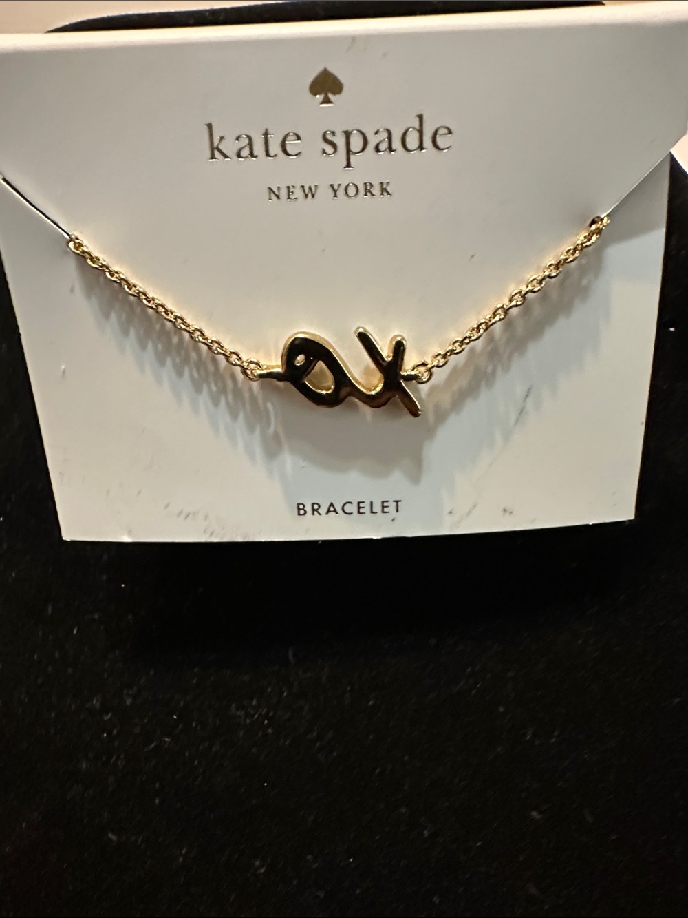 NEW kate spade Gold/crystal OX Charm Chain Bracelet
